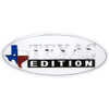 7.875 X 3.25 Inch Chrome-Plated Die Cast Metal Oval Texas Edition Accent Emblem
