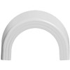 48.5 Inch White Gel-Coat Fiberglass Wide Lip Single Axle Fender
