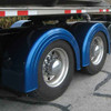 48.5 Inch White Gel-Coat Fiberglass Wide Lip Single Axle Fender
