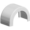 48.5 Inch White Gel-Coat Fiberglass Wide Lip Single Axle Fender