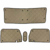 Robert James 4 PC Zeneclipse Blackout Front Window Covers - Black / Khaki For Peterbilt 378 1988 - 2007