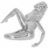 Posing Lady Hood Ornament Chrome- W/O Base