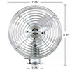 6 Inch Chrome-Plated Electric 12V Heavy Duty 2 Speed Fan