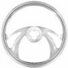 18 Inch Chrome-Plated Aluminum 4 Spoke Scorpion Style Steering Wheel 18 Inch Chrome-Plated Aluminum 4 Spoke Scorpion Style Steering Wheel