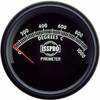 Isspro 3 Inch Type J Pyrometer Kit 0-1000F W/ Black Bezel, Black Face, Red Pointer, 6 Ft. Wiring