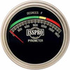 Isspro 3 Inch Pyrometer Kit 0-1800F W/ Satin Chrome Bezel, Black Face, Red Pointer, Color-Coded Dial, 14 Ft. Wiring