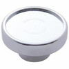 Small Chrome Aluminum Dash Knob W/ Groove For Sticker - Hex Mount