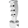 Chrome Straight Grip With Lines Gearshift Knob With Top Adapter For 13/15/18 Speed Eaton-Fuller