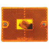 Rectangular Clearance Marker Light W/ Reflex Lens, Single Stud - Amber Len