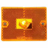 Rectangular Clearance Marker Light W/ Reflex Lens, Single Stud - Amber Len