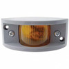 Narrow Rail Clearance Marker Light W/ Gray Molded Plastic Housing - Amber Lens