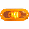 Amber LED Amber Lens Oval Flange Mount Side Marker, Turn Signal Light