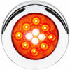 4 Inch Round Flange Mount Fleet Series Red/White LED Combo Light W/ Twist-On Bezel W/ Visor