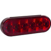 6 Inch 6 Diode Oval Red LED Stop/Turn/Tail Light