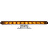 10 LED Dual Function 3rd Brake Light W/ Chrome Swivel Pedestal Base - Amber LED / Amber Lens