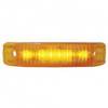 6 LED Rectangular Streamline Clearance/Marker Light - Amber LED/ Amber Lens