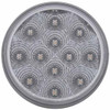 12 LED 4 Inch Reflector Aux. Utility Rnd Light - White LED / Clear Lens