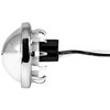 Chrome Round White LED License Plate Light, 1 Diode