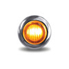 0.75 Inch Round Amber LED Mini Button Light W/ Reflector & 3 Diodes