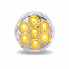 2 Inch 7 Diode Round Marker Light Amber LED / Clear Lens
