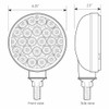 Amber Pearl LED Pedestal Single Face Light, 4.125 Inch Round