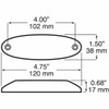4 Diode Amber LED Clear Lens Oval Clearance Marker Light