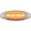 4 Diode Amber LED Clear Lens Oval Clearance Marker Light
