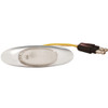 Oval Amber LED Marker Light Clear Lens