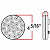 4.3 Inch Round 19 Diode Red LED Stop, Tail, Turn Light W/ Reflectors
