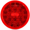 4 Inch 42 Diode Round Low Profile LED W/ Grommet Mount - Red Lens / Red LED