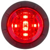 Maxxima 1.25 Inch Round 6 Diode Red LED Mini Bulkhead Dual Function Low Profile Light