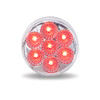 2 Inch Round Red LED Marker Light W/ 7 Diodes & Clear Lens