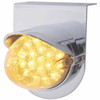 Stainless Light Bracket W/19 LED Watermelon Light And Visor - Amber LED/ Clear Lens