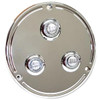 Chrome Sleeper Bunk Light Attachment Plate - 3 Hole