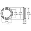 2 Inch Round Thin Open Back Light Grommet For Surface Mount Bracket