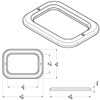 Chrome Rectangular Light Bezel W/O Visor Chrome Rectangular Light Bezel W/O Visor