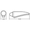 Chrome Plastic Clearance/ Marker Bullet Cab Light W/ Amber Beehive Lens