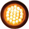 4 Inch 12V-24V Round Recessed 24 Diode Amber LED Strobe Light W/ 6 Flash, Quad Flash Pattern 4 Inch 12V-24V Round Recessed 24 Diode Amber LED Strobe Light W/ 6 Flash, Quad Flash Pattern