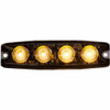4.5 Inch Ultra Thin 12V-24V Amber LED Strobe Light W/ 23 Flash Patterns