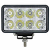 8 High Power LED Rectangular Work Light With Chrome Reflector & Black Aluminum Housing 8 High Power LED Rectangular Work Light With Chrome Reflector & Black Aluminum Housing
