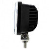 8 High Power LED Rectangular Work Light W/ Projector Lens & Black Aluminum Housing