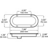 Oval LED Auxiliary Light W/ Sequential Arrow Amber