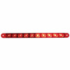 9 Inch 10 LED Split Turn Function Light Bar - Red LED / Red Lens 9 Inch 10 LED Split Turn Function Light Bar - Red LED / Red Lens