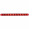 9 Inch 10 LED Split Turn Function Light Bar - Red LED / Red Lens 9 Inch 10 LED Split Turn Function Light Bar - Red LED / Red Lens