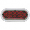 10 LED 6 Inch Oval Stop. Turn And Tail Light W/ Bezel - Red LED/ Red Lens 10 LED 6 Inch Oval Stop. Turn And Tail Light W/ Bezel - Red LED/ Red Lens