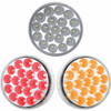 4 Inch Red Stop, Turn & Tail To Amber Strobe LED Dual Revolution Light W/ Clear Lens