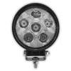 6 Diode Round LED Work Light W/ Clear Lens Black Housing