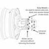 Twist & Lock Stainless Steel Dual Drive Aero Covers With Brackets For 22.5 inch Dual Drive Wheels