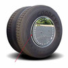 Twist-N-Lock Aero Clear Cover Set For 24.5 Inch Trailer Wheels With 5.5 Inch Bolt Circle