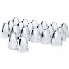 1.5 X 2.75 Inch Chrome Push-On Bullet Nut Covers - Pack Of 20